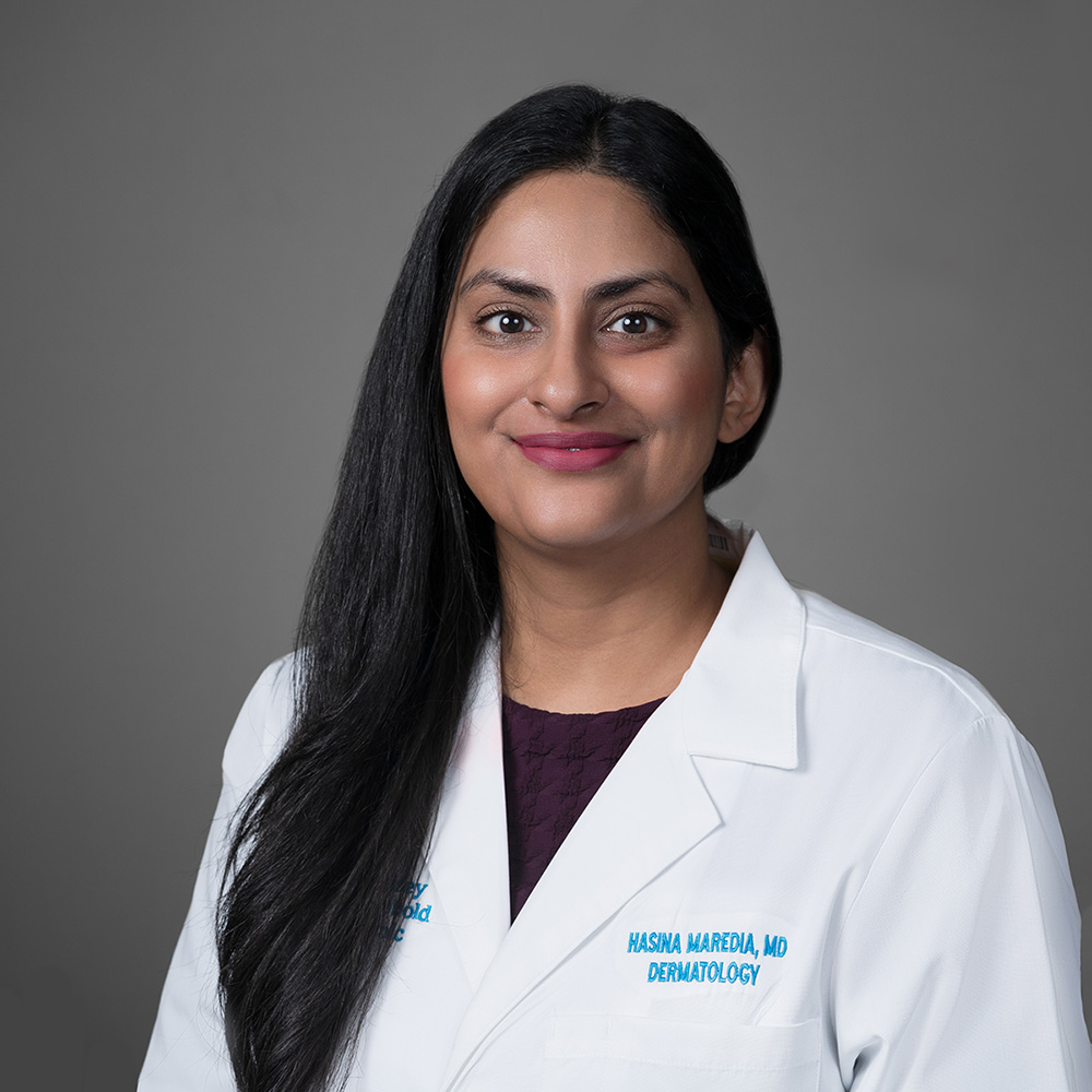 Hasina Maredia, MD practices Dermatology in Richmond and Sugar Land