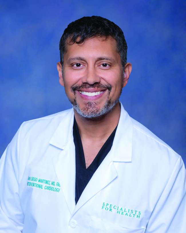 Juan Diego Martinez, MD practices Internal Medicine and Interventional Cardiology in San Antonio
