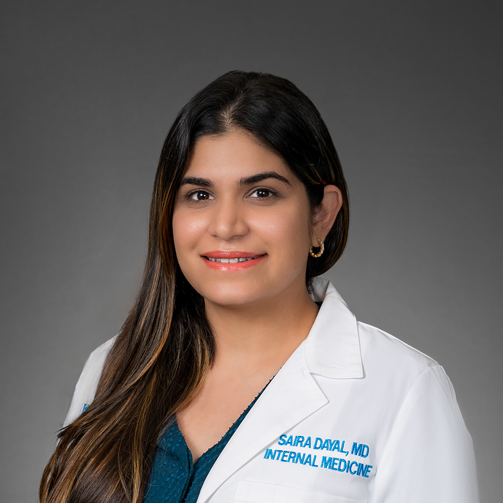 Saira Dayal, MD practices Internal Medicine in Houston and Shenandoah
